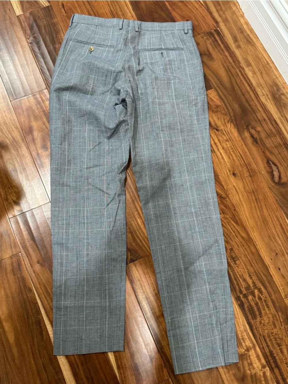 J. Crew Ludlow Slim Black and White Glen Plaid Trousers Size 32 W 32 L